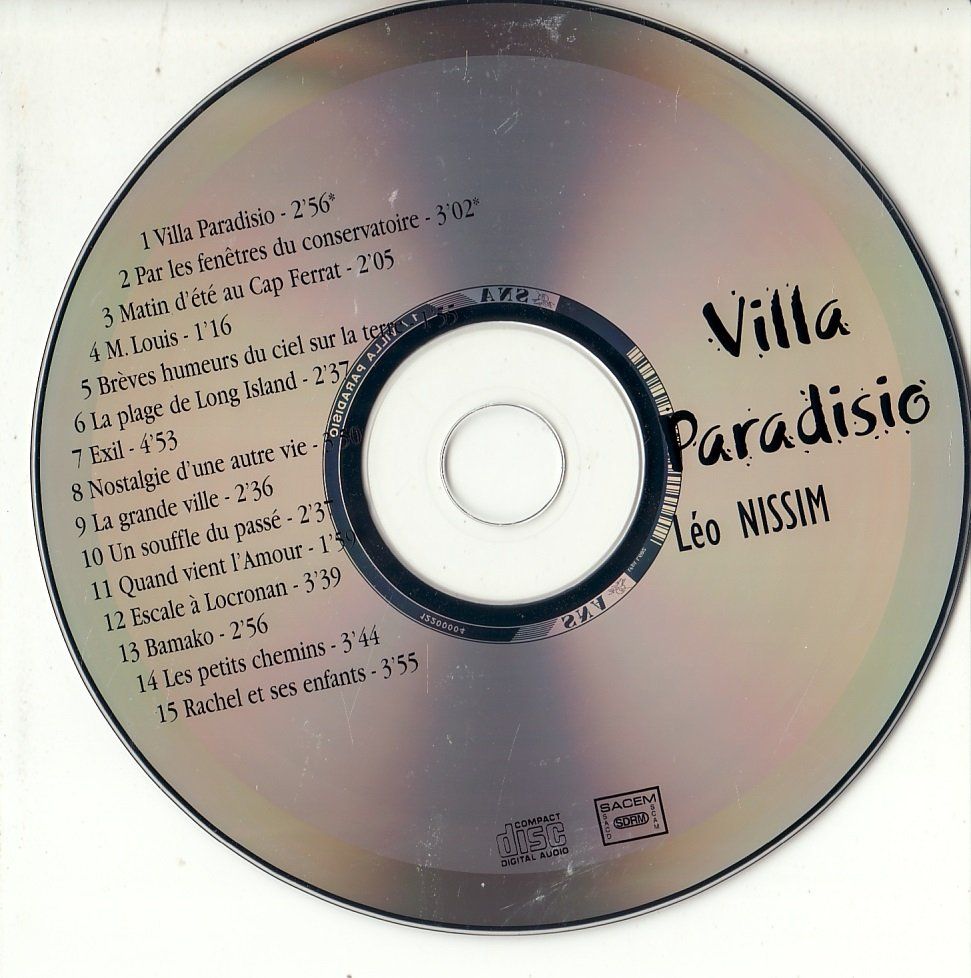 CD: Leo NISSIM : Villa Paradisio – Usato da Boussens venduto da catfood01 3