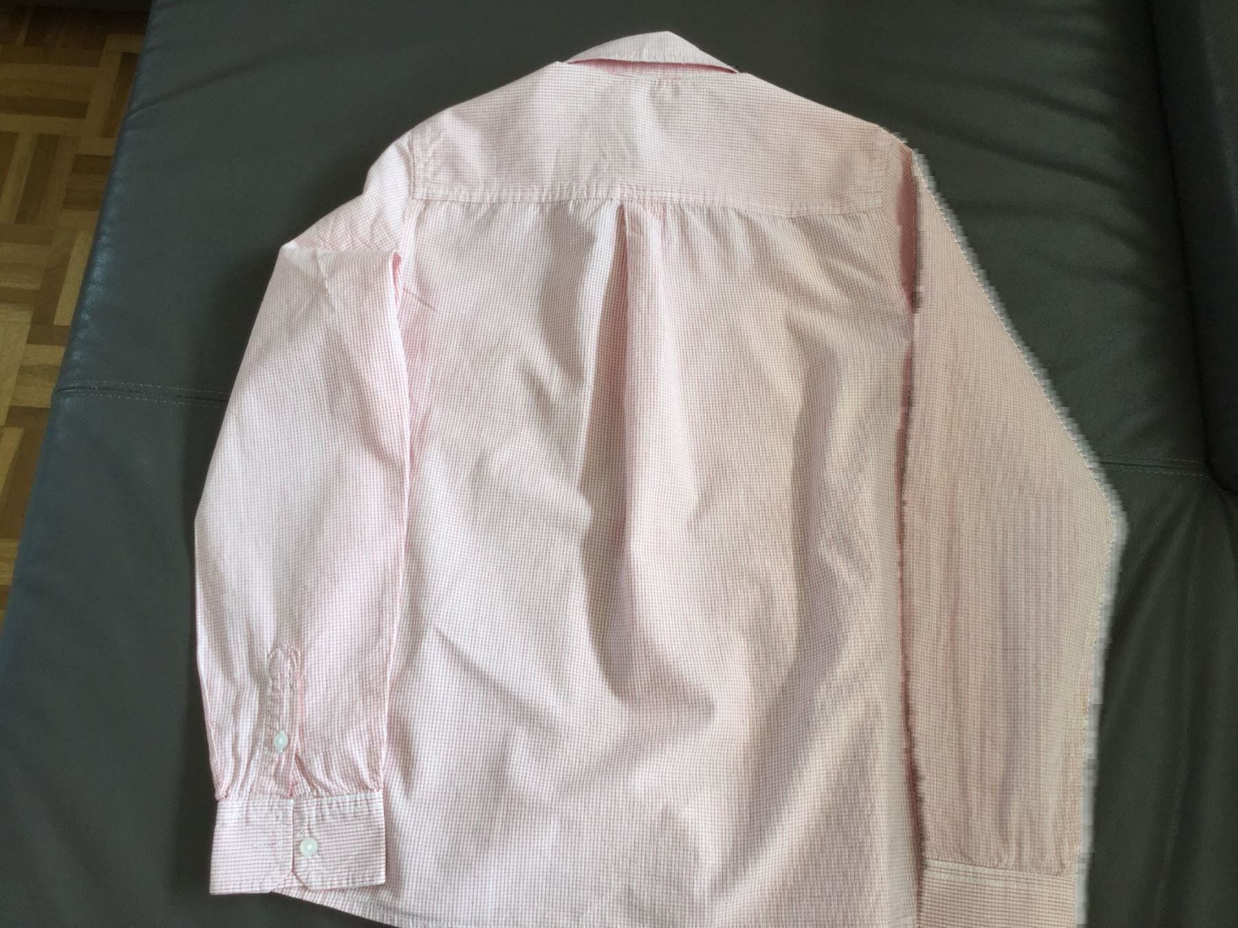 Benetton Camicie, T-shirt & Polo: gepflegtes Hemd weiss/rot/kariert – Usato da Horw venduto da Benny017 1