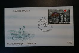 Briefmarke Ersttagsumschlag Belgien 1970