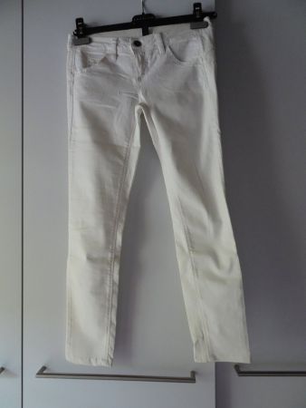 Uni weisse stretch Jeans von Benetton Gr. W25 - 251024