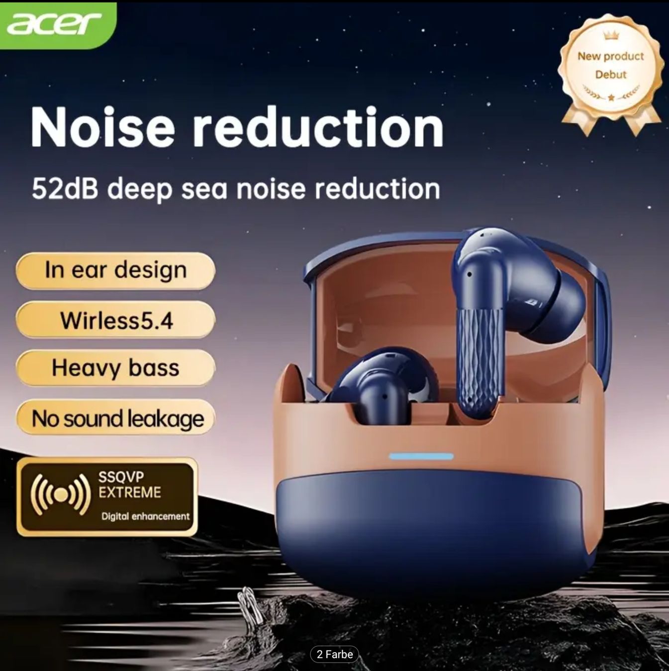 Cuffie: Acer Wireless Earbuds 548 | Noise Cancelling Blau – Nuovo e nell'imballaggio originale da Winterthur venduto da Pcline1 6