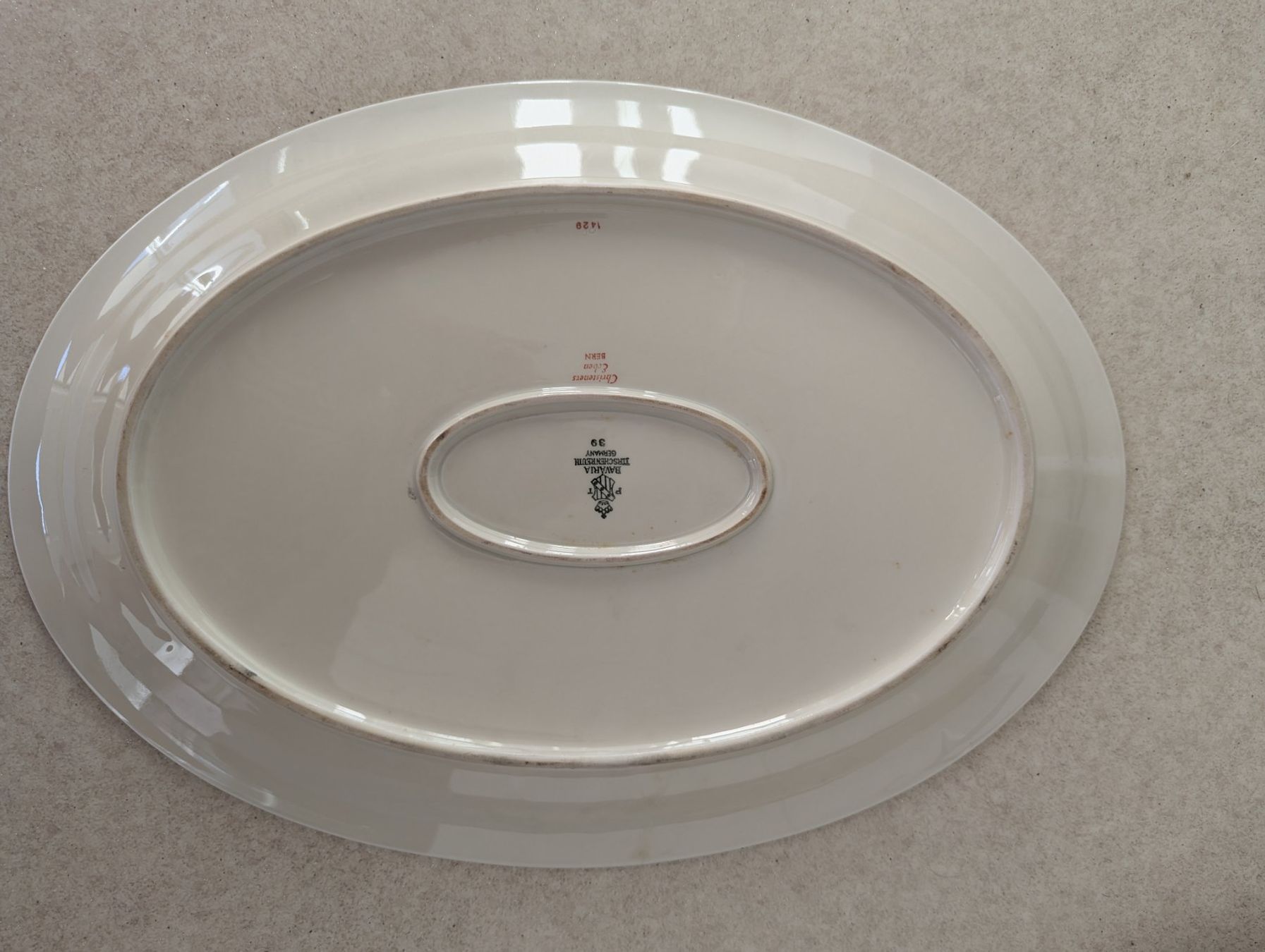 Piatti di portata: Grosse Servierplatte Blau/Gold ca. 40 cm – Usato da Luzern venduto da Swetnova 1