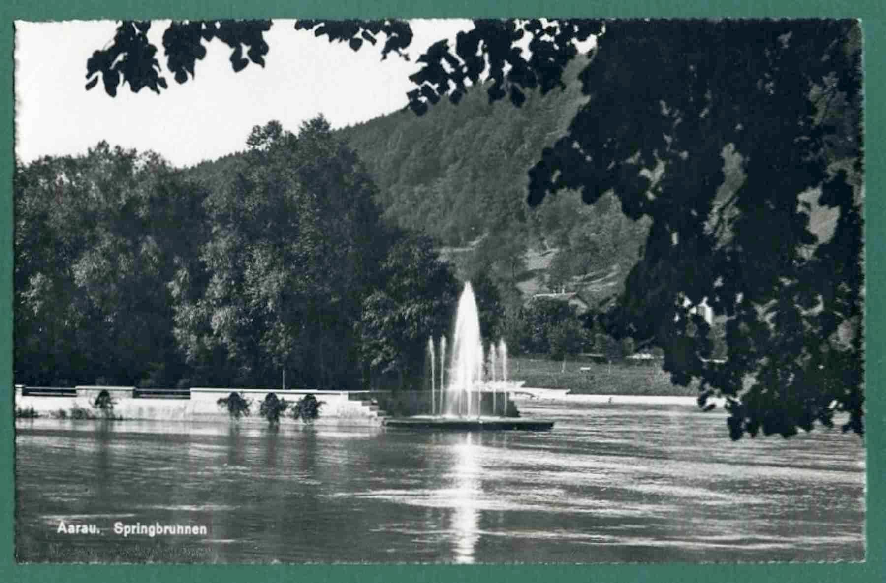 Ansichtskarten: Aarau, Springbrunnen, ungelaufen – Gebraucht aus Sargans von Hausi1951
