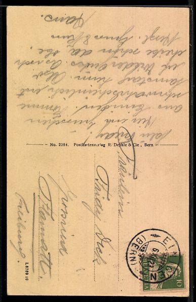 Cartoline postali: AK Einigen / Thunersee, Altes Kirchlein am Thunersee – Usato da Berlin venduto da bartko-reher 1