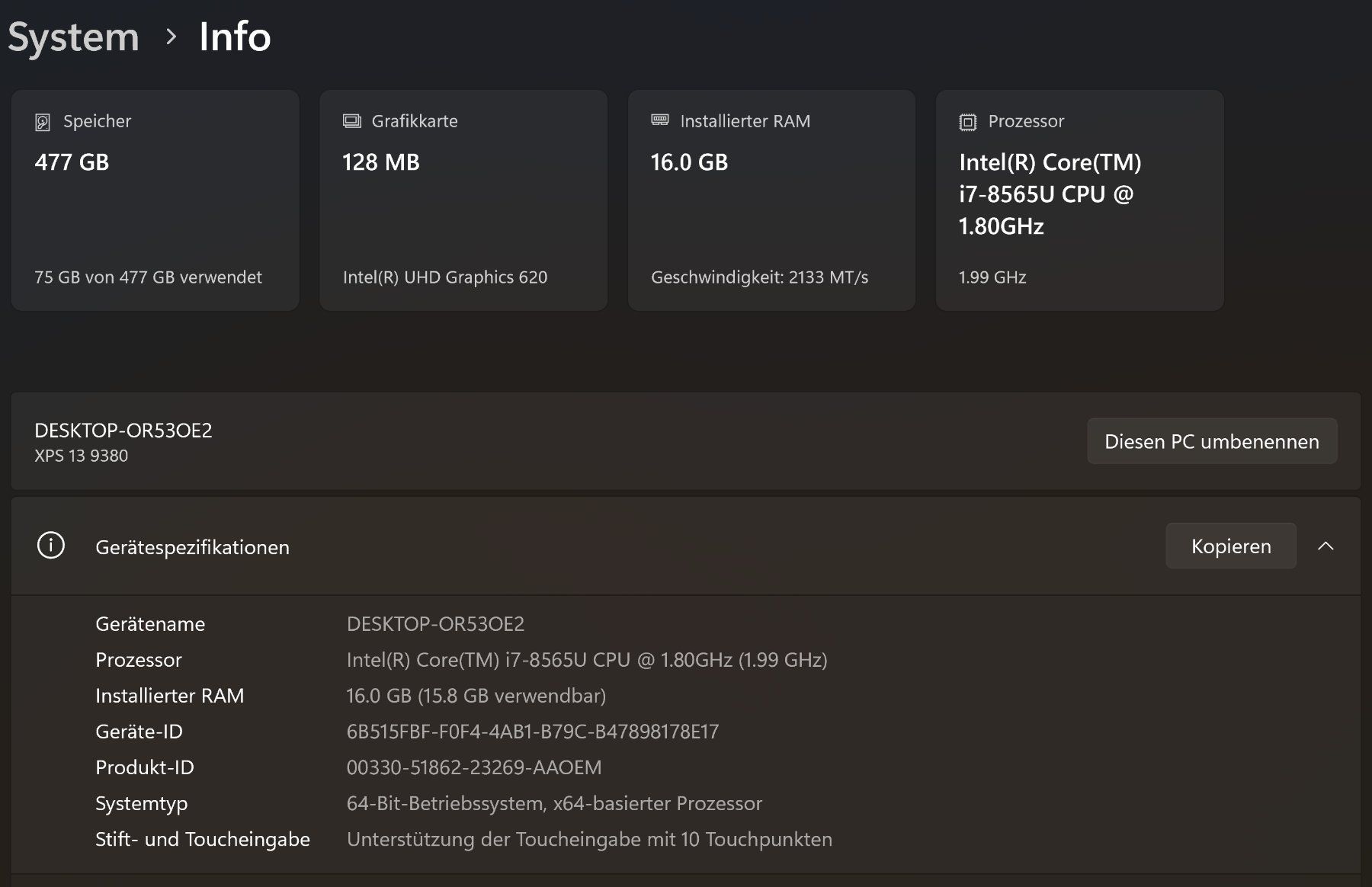 Dell Notebook: Laptop I7, Touchscreen, wie neu – Usato da Gümligen venduto da yasko_s1907 2