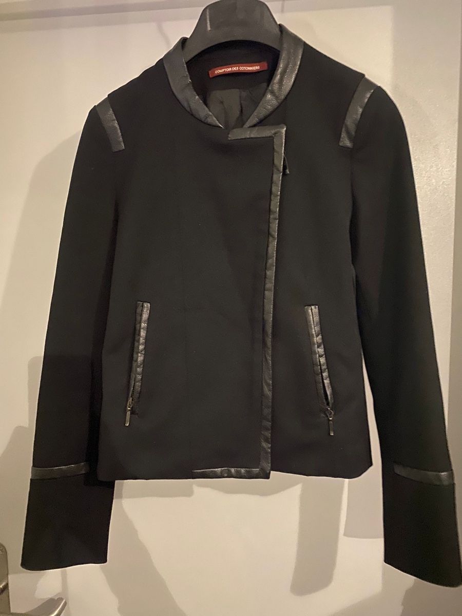 Comptoir des Cotonniers Giacche: Comptoir des Cotonnier Jacke mit Lederdetails – Usato da zürich venduto da gettingridofstuff 1