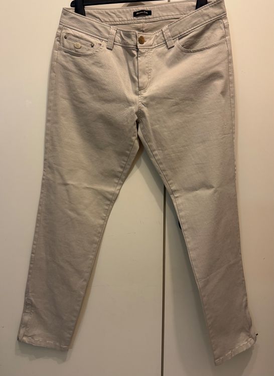 Pantalon Jeans femme, MASSIMO DUTTI, beige, taille 42 (Neuf avec