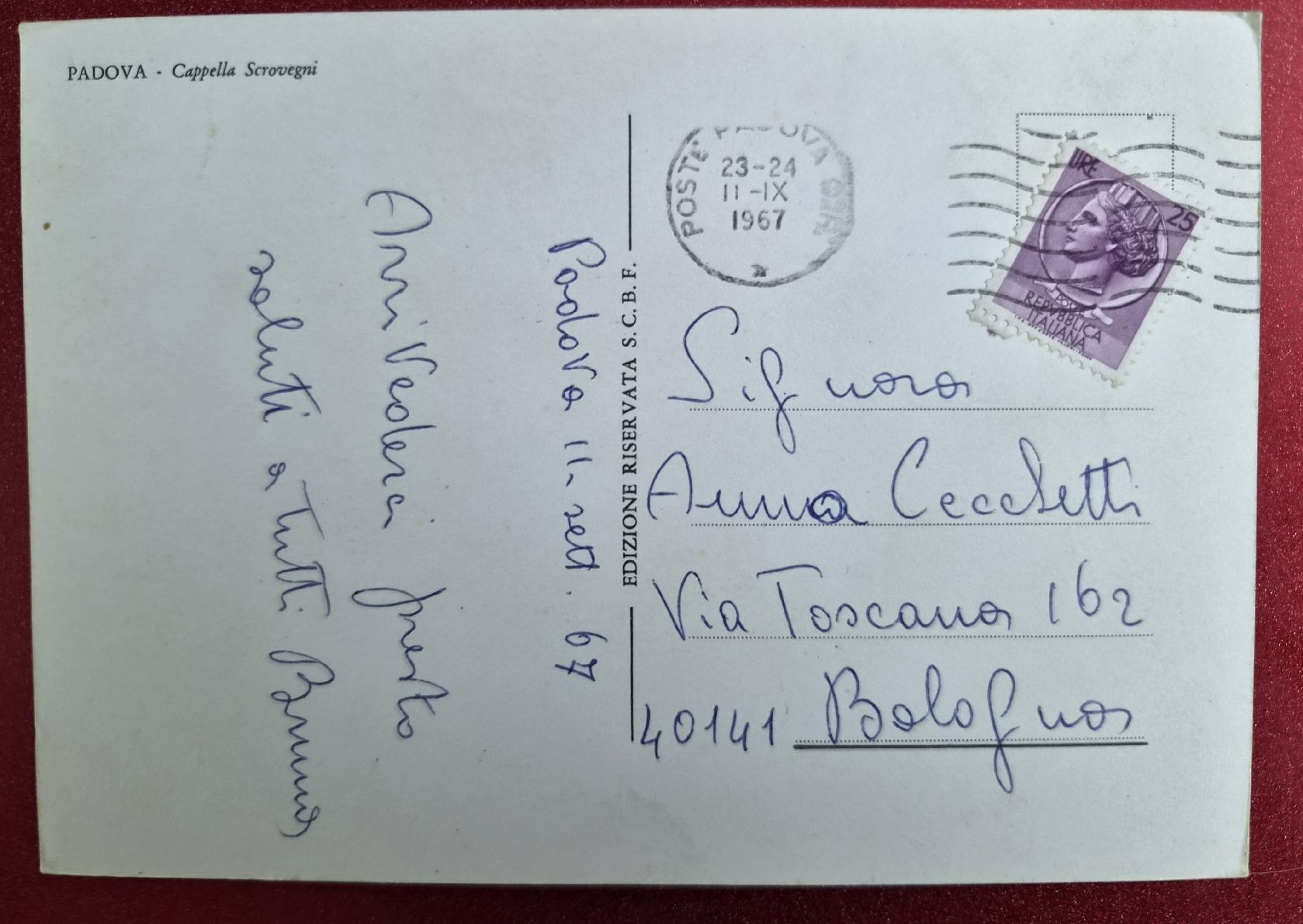 Cartes postales: Padova Cappella Scrovegni 1967 – D'occasion à Melchnau par Arthurius 1