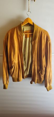 Herren-Bomberjacke aus Veloursleder, Grösse 50
