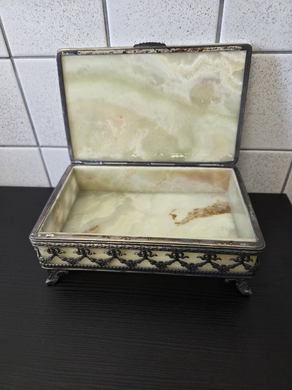 Portagioie: Schmuckdose Onyx Marmor Vintage – Usato da Dietikon venduto da Allegra34 5