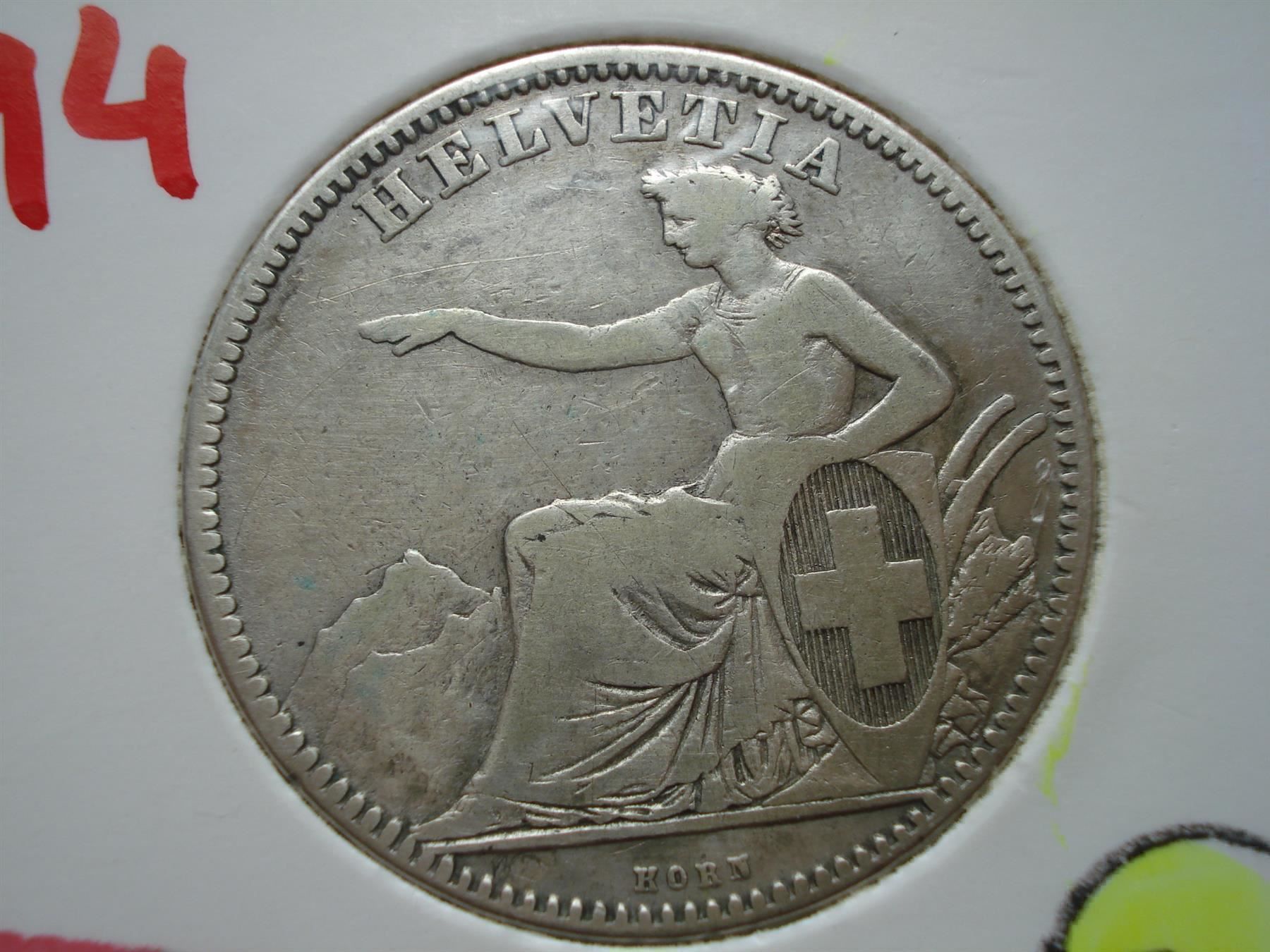 Tutti le monete: (94)  2 Franken  1863 – Usato da Erlach venduto da Net-Coins 1