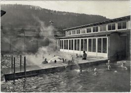 AG 186 Zurzach Schwimmbad Badegäste 1969 Bahn-o ZURZACH GF