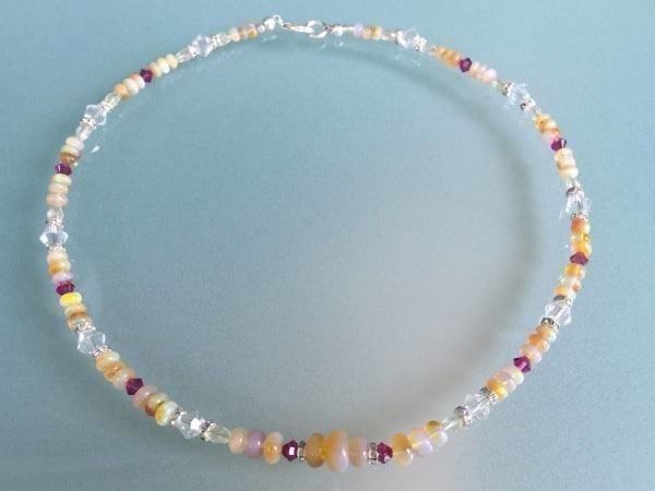 Catenine: Opal & Swarovski Element Collier UNIKAT – Nuovo (secondo la descrizione) da Basel venduto da Chili007 7
