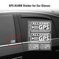 GPS Alarm Aufkleber Sticker 4teilig weiss (Art. 6220)