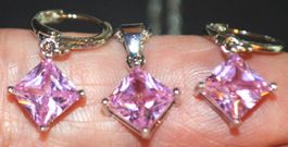 Schmuckset L-9911 – Halskette & Ohrringe mit Strass