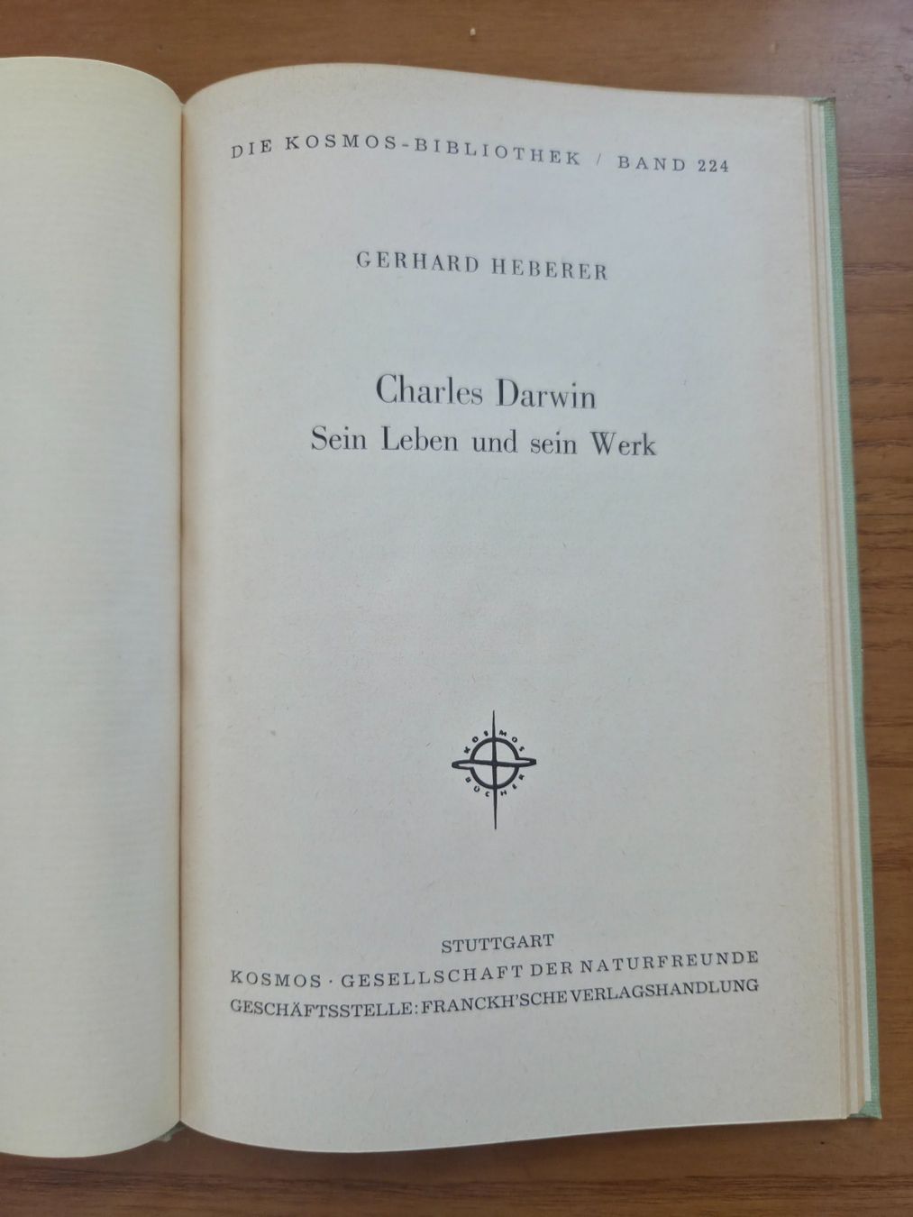 Libri: Charles Darwin: Leben & Werk | G. Heberer Kosmos 1959 – Usato da Aldesago venduto da lusuardi 5