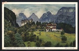 Flums, Kurhaus und Schlossruine Gräppla