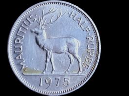 MAURITIUS HALF RUPEE 1975