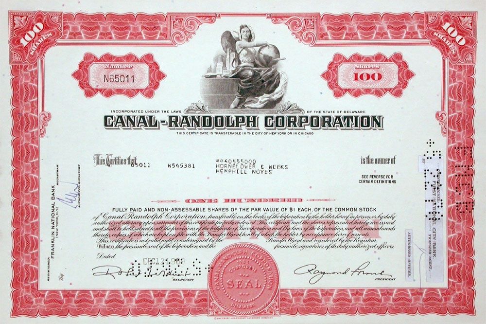 Documenti: Canal-Randolph Corporation - 1970 – Usato da Solothurn venduto da Sgasche