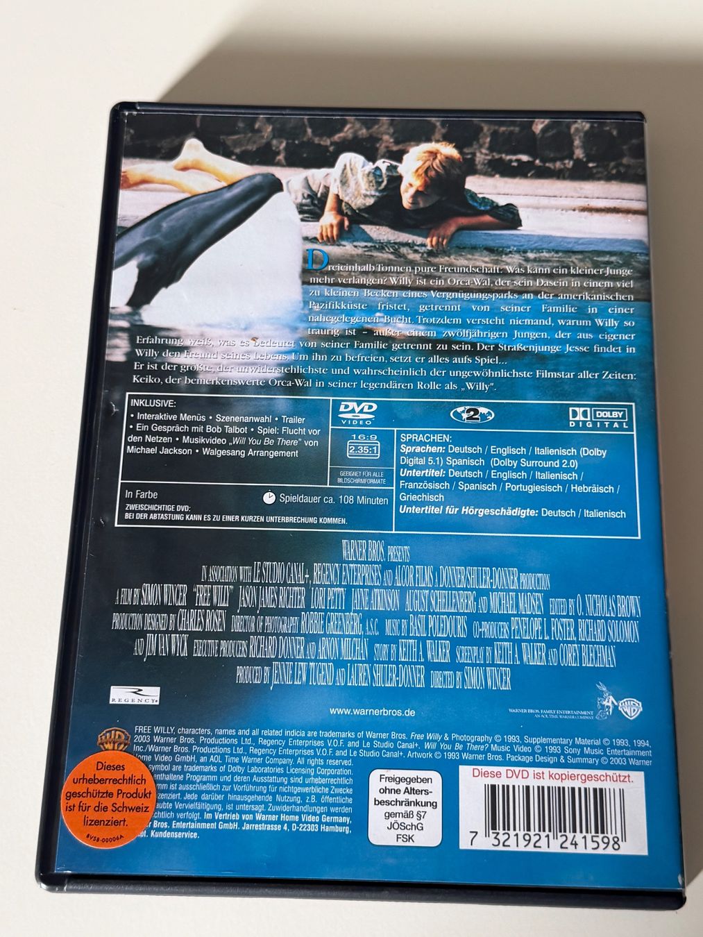 Tutti i DVDs: DVD - Free Willy - Ruf der Freiheit – Usato da Altstätten SG venduto da sheamus 1