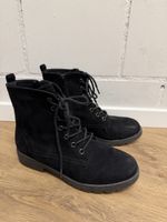 Schnürstiefel Damen schwarz Grösse 39 getragener Zustand