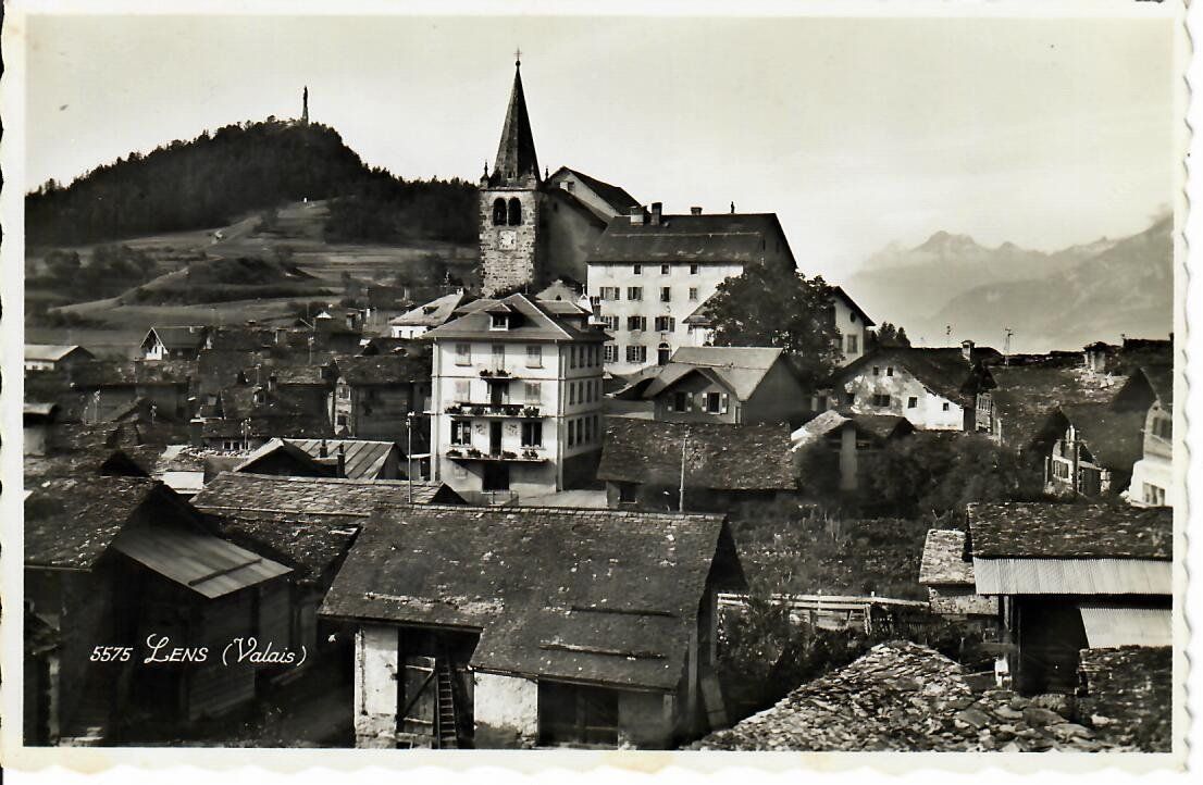 Ansichtskarten: Lens - Valais  1942 – Gebraucht aus Hochdorf von Ziegel-16