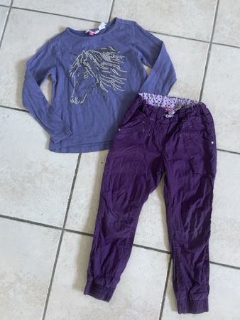 Mädchen Migros Shirt und Thermo Hose lila Gr. 110 