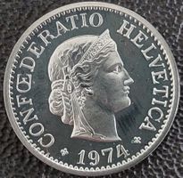 10 Rappen 1974 pp / aus Münzsatz / in einer Münzkapsel