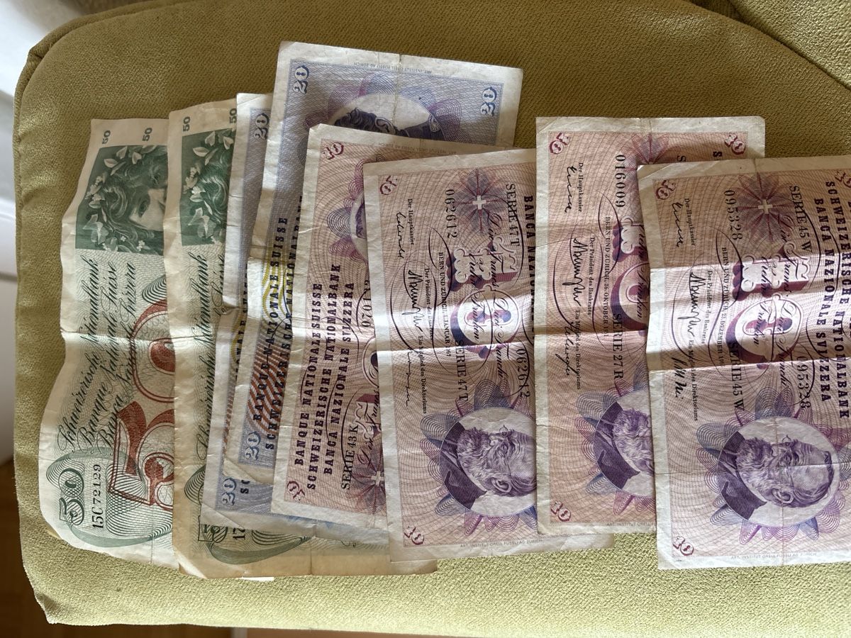 Banconote: Schweizer Banknotenlos 50/60er Jahre 180chf – Usato da Dietikon venduto da res_2phr