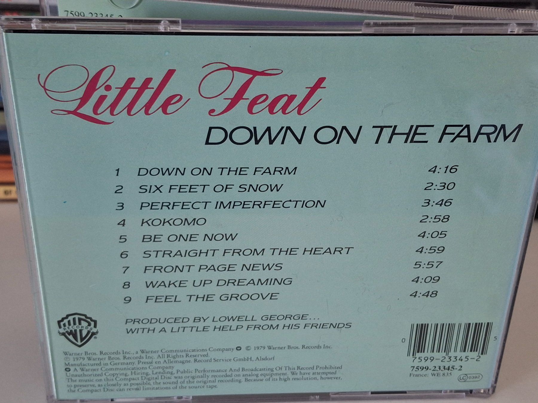 CD: CD Little Feat - Down on the Farm – Usato da Aarberg venduto da Jackup1 1