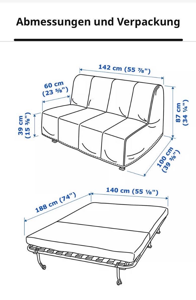 Ikea Sofas: Bettsofa Ikea LYCKSELE LÖVÅS – Gebraucht aus Amriswil von bdi_5ssh 3