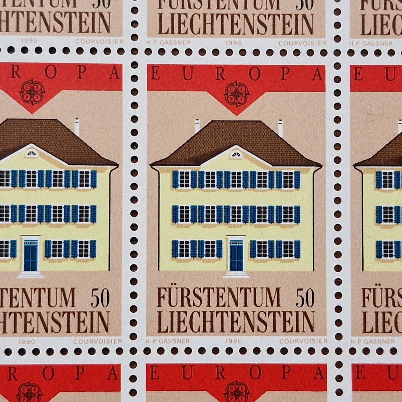 Tutti i francobolli: FL 1990 Serie Bogen "Europa" postfrisch – Nuovo (secondo la descrizione) da Aesch LU venduto da briefmarken.uray 4