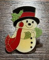 Pin Anstecknadel Schneemann mit Zylinder
