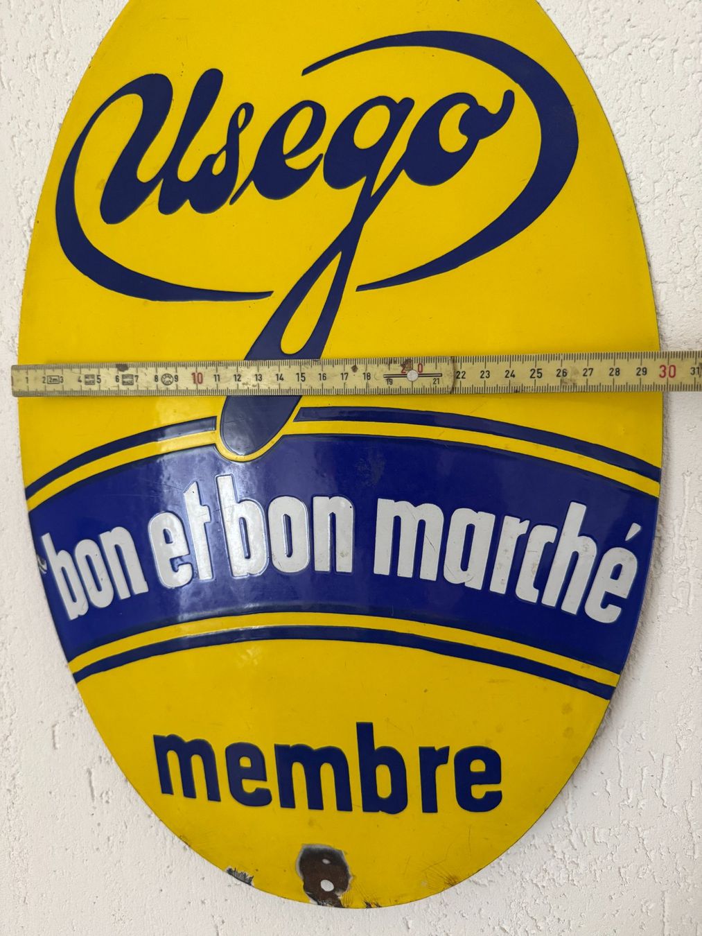 Usego Insegne: Usego Email-Schild Usego "Gute Ware billig" – Usato da Zumikon venduto da Camcam5678 2