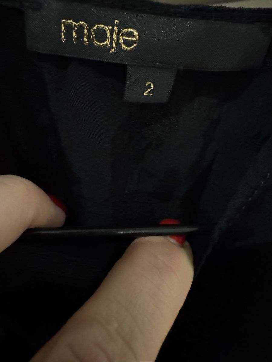 Maje Vestiti: Robe Maje noire à volants taille 2 – Nuovo (secondo la descrizione) da Vandoeuvres venduto da Zoccoli11 3