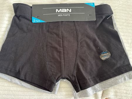 Herren Boxershorts 2er Pack schwarz/grau Grösse XL Neu