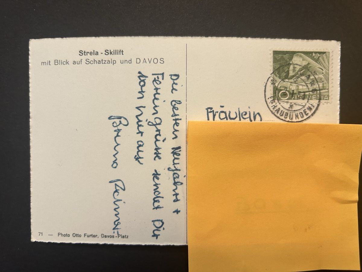 Cartoline postali: Davos Strela Skilift – Usato da Fanas venduto da Alessio11 1