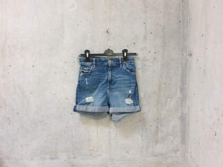 Short en jeans H&M, bleu denim, avec trous, fille, 134