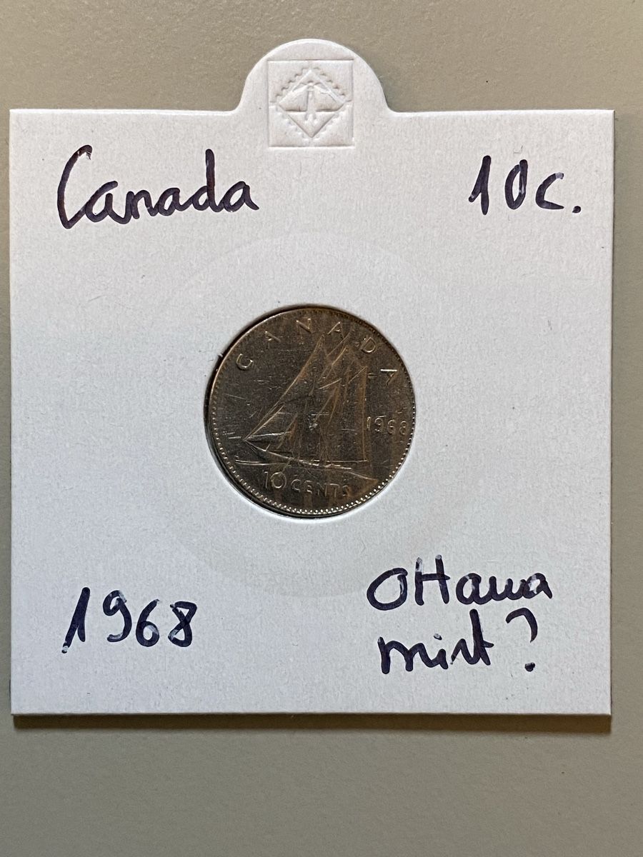 Alle Münzen: Canada - 10 cents - 1968 – Gebraucht aus Payerne von Mike1682