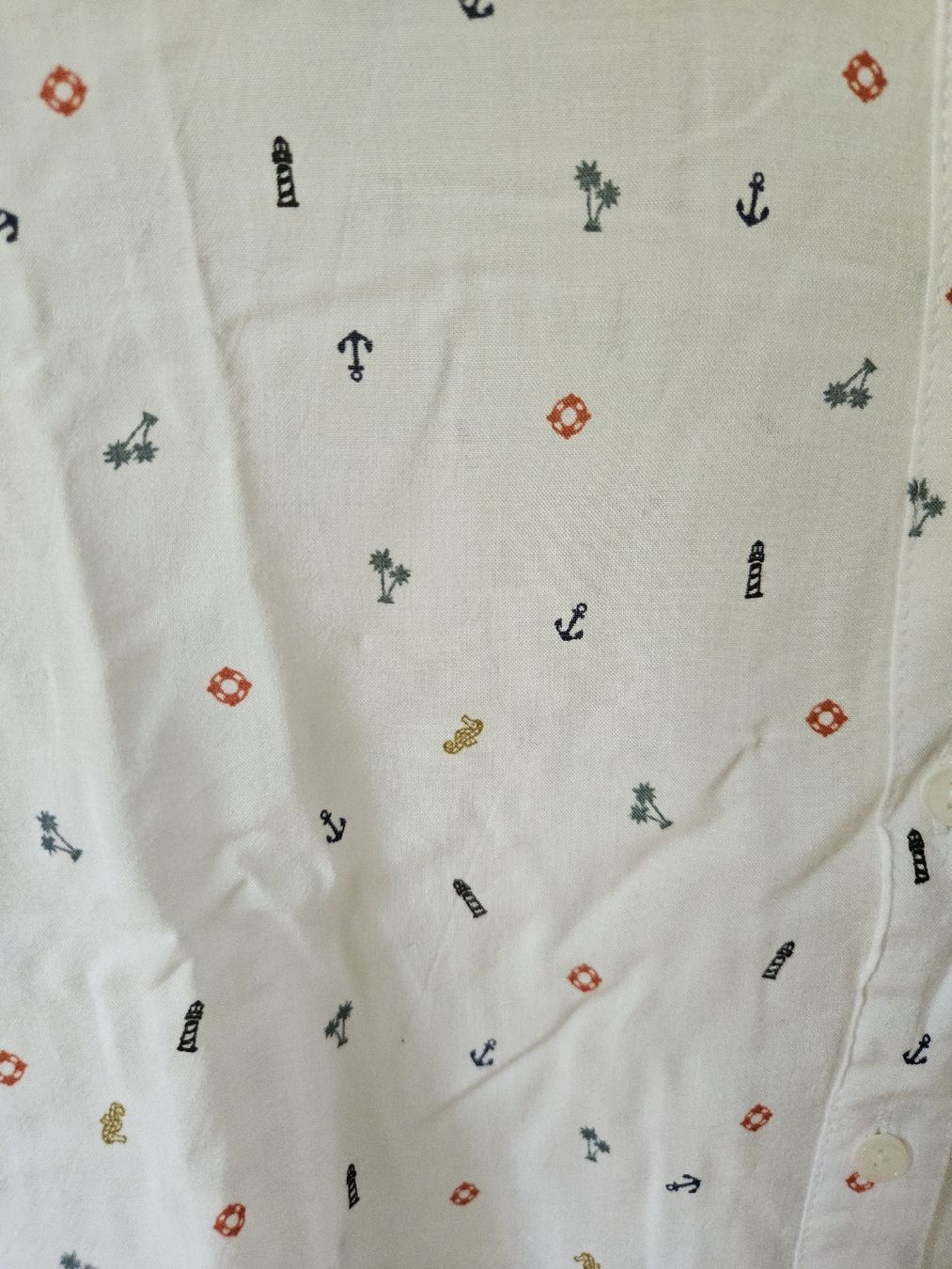 Pull&Bear Camicette: Pull&Bear Bluse, Gr. S, weiss mit Muster, Viskose – Nuovo (secondo la descrizione) da Zürich venduto da LK0138 2