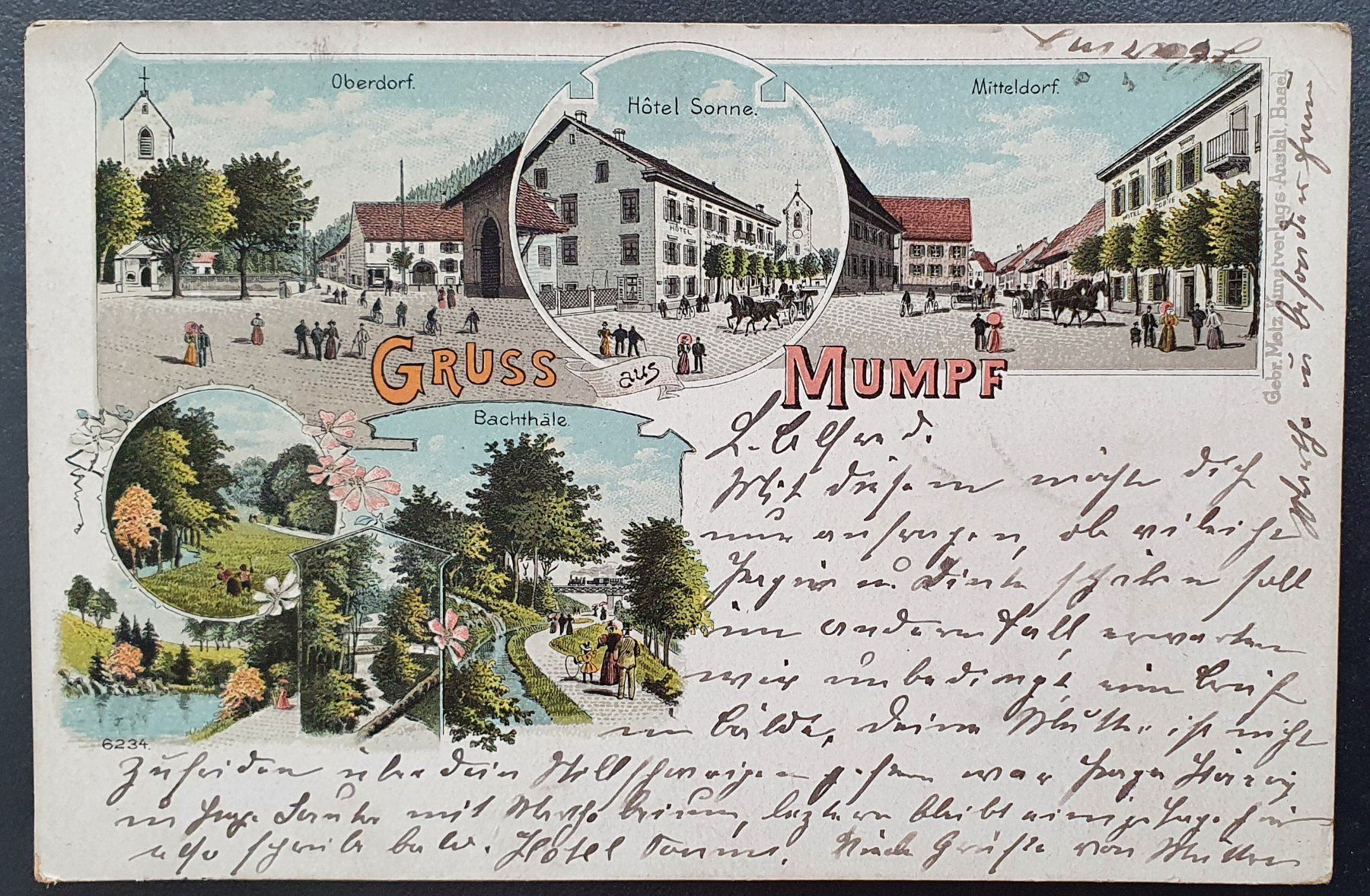 Cartoline postali: Gruss aus Mumpf 1899 – Usato da Kreuzlingen venduto da Rschweiz1