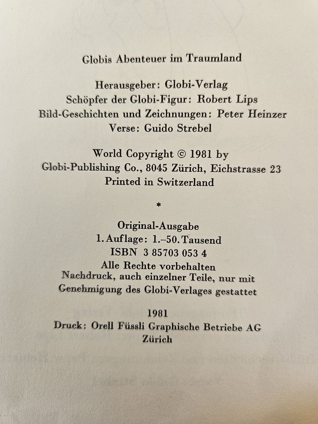 Libri: Globis Abenteuer im Traumland – Usato da Kreuzlingen venduto da chr_pfn9 2