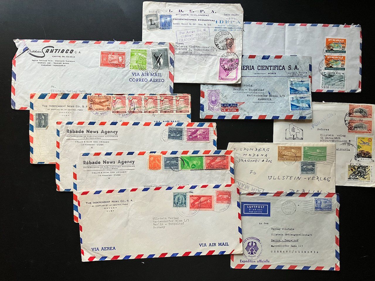Tutti i francobolli: Luftpostbriefe Lateinamerika 1950er Jahre – Usato da Nesslau venduto da zueri6