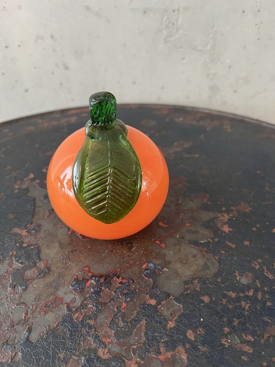 Murano Statuette: Mungeblasene Glasfrucht Orange – Nuovo (secondo la descrizione) da Wabern venduto da La-Vitrine 1