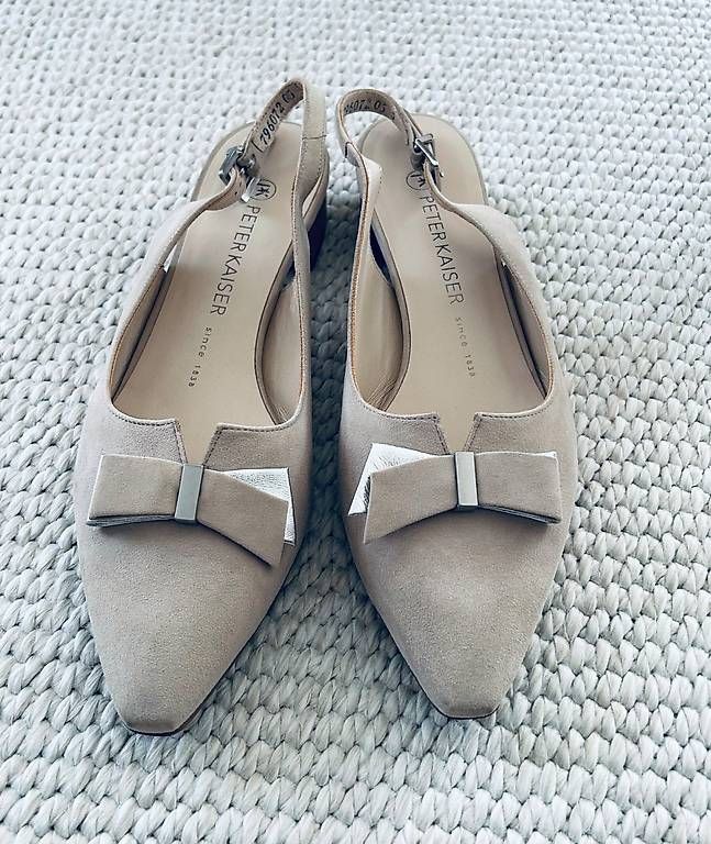 Kaiser Damenschuhe: Beige Peter Kaiser Slingpumps Gr.38 – Neu (gemäss Beschreibung) aus Diegten von ste_pvd5 2
