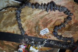 Tansanit Rohsteine    TOP Kette mit Silber  & Verschluss