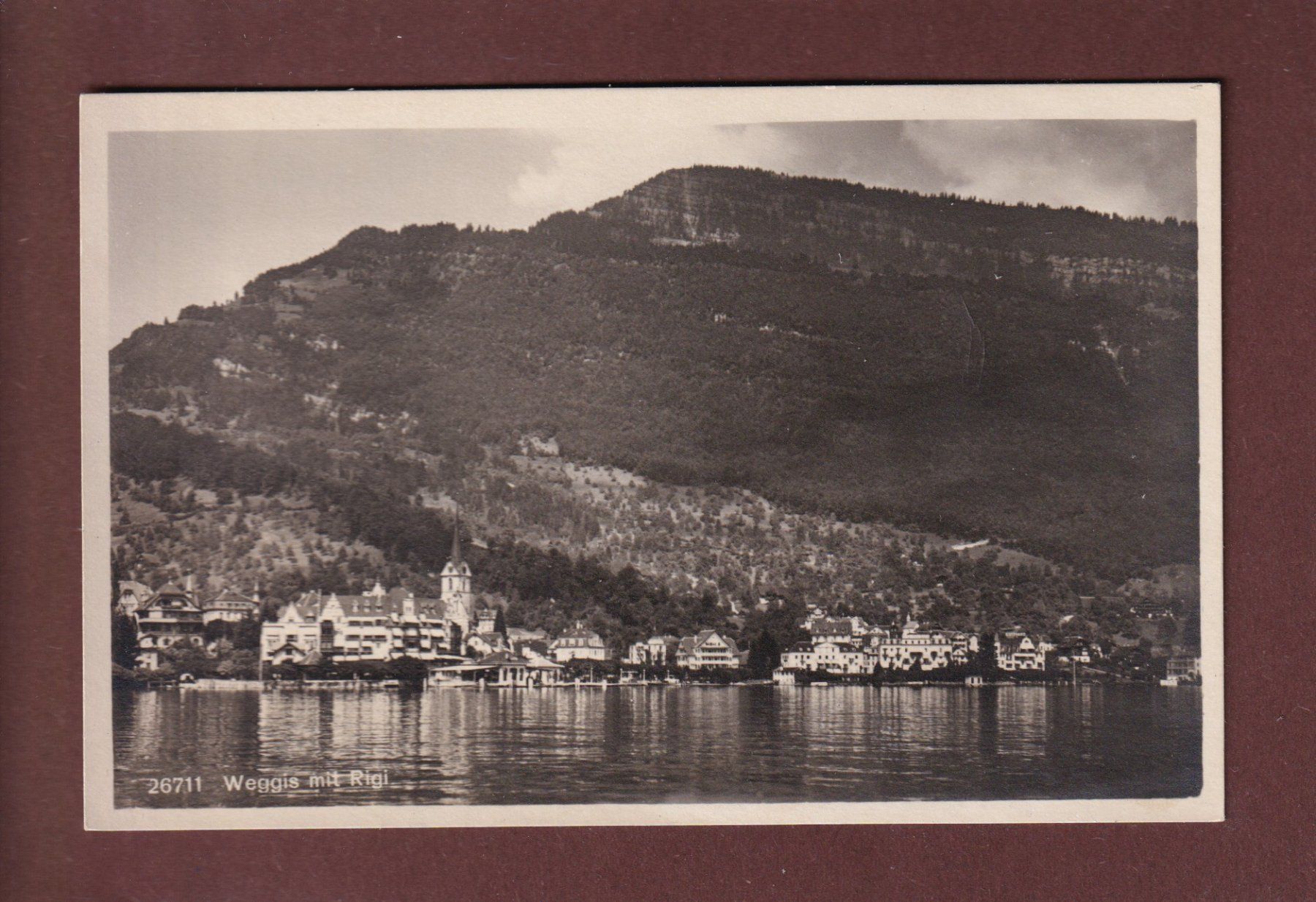 Ansichtskarten: WEGGIS mit Rigi – Gebraucht aus Pully von nicecards