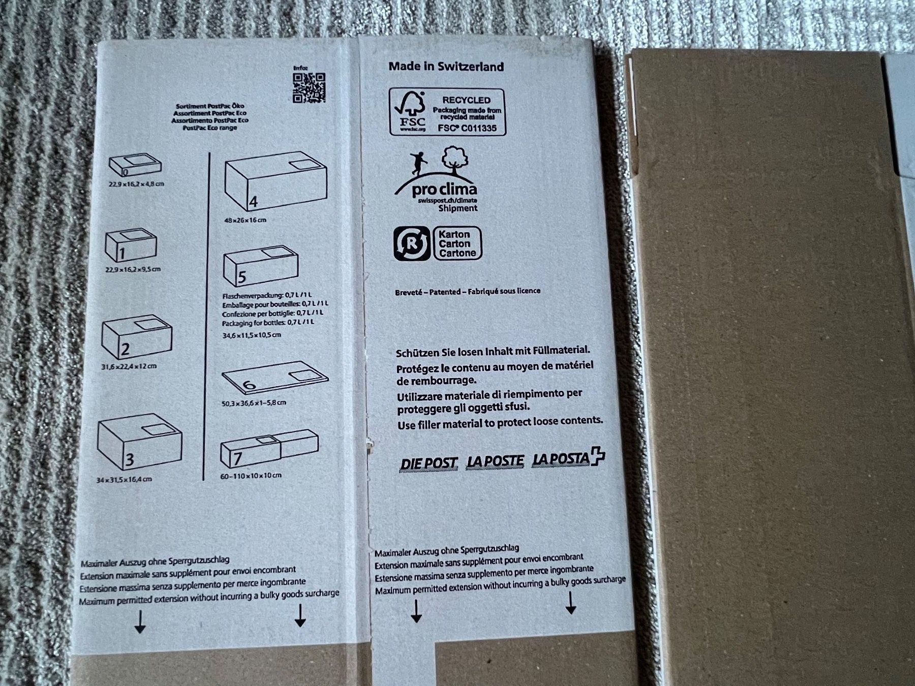 Cartons: Versandkarton PostPac Öko Grösse 7 – Neuf avec emballage d'origine à Vaduz par NotNeeded 3