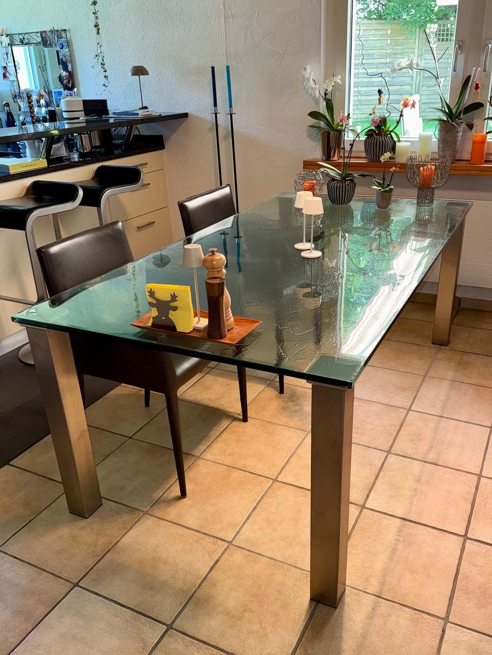 Pfister Tavoli: Massiver Glastisch 190x100 cm – Usato da Uetliburg SG venduto da wirbi98