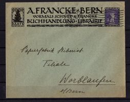 R1843  /  Lettre-entier privée " A.FRANCKE BERN "